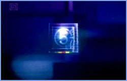 Dark blue ident of Channel 5 from 2002