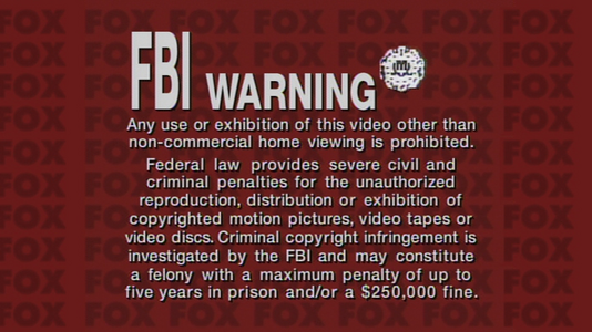 1998 Widescreen FBI Warning