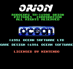 Orion + Ocean Software (1991) (Taken from RoboCop 2, NES EU).png