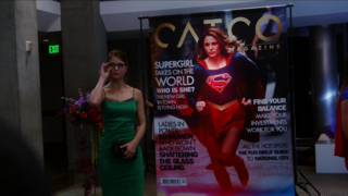 Kara arrives at CatCo's party for Supergirl