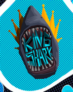 Steve Agee is on-set King Shark and John Economos