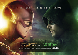 Flash vs. Arrow fan screening poster